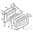 Kenmore 1553567790 oven door parts model no. 155.3567700 diagram