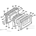 Kenmore 1553567790 oven door parts model no. 155.3567790 diagram