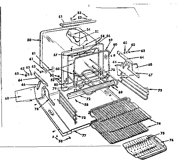 Kenmore 1554507011 oven parts diagram