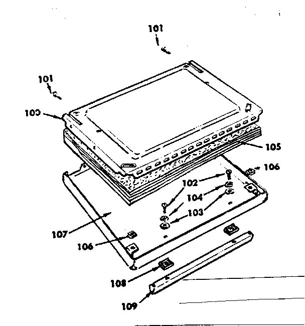 Kenmore 1554507011 solid panel oven door diagram