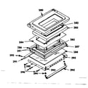 Kenmore 1554547200 oven door - model no. 4547292 diagram