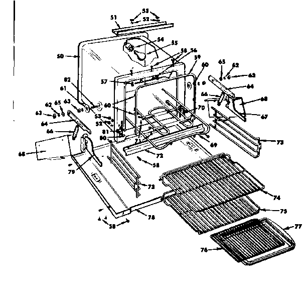Kenmore 1554547200 oven parts diagram