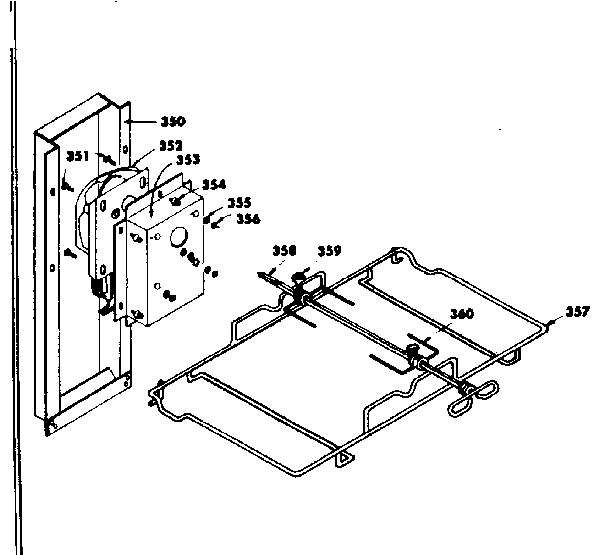 Kenmore 1554547200 optional rotisserie kit no. 3107050 diagram