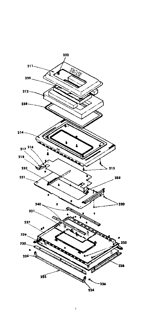Kenmore 1554557790 oven door parts model no. 155.4557790 diagram