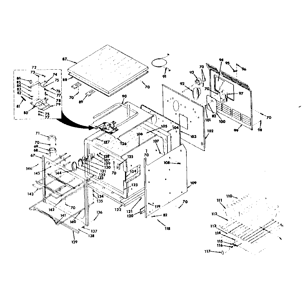 Kenmore 8504237200 body section diagram