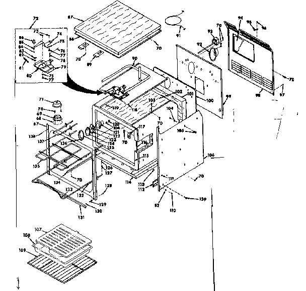 Kenmore 8504237340 body section diagram