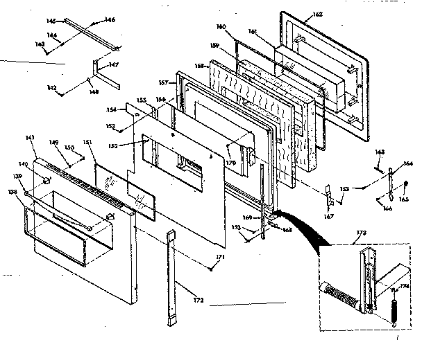 Kenmore 8504237311 oven door diagram