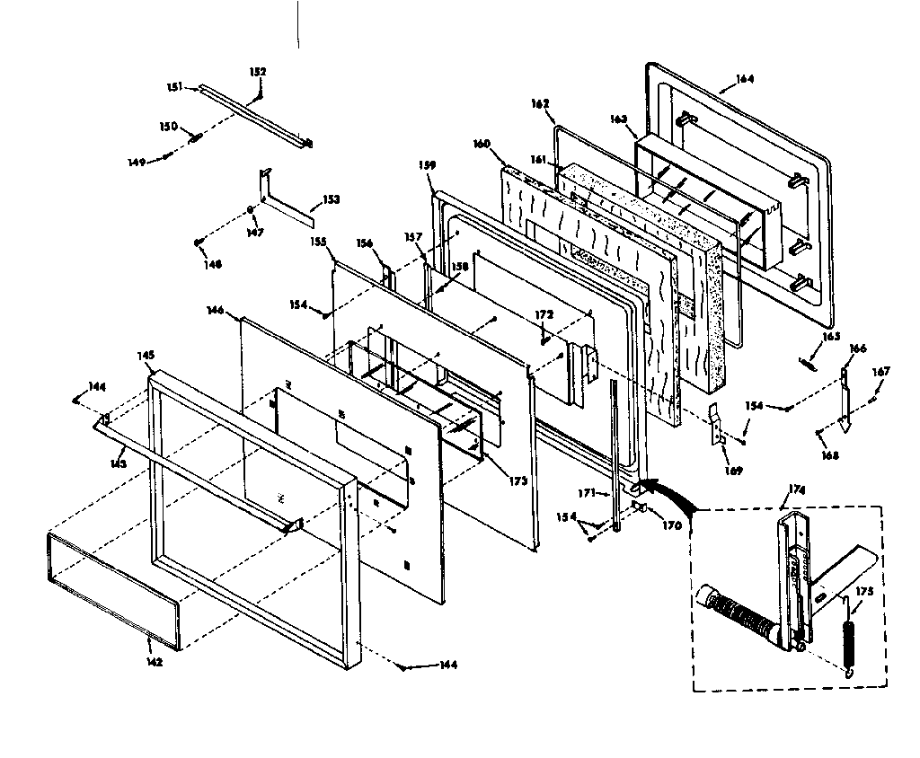 Kenmore 8504237560 oven door diagram