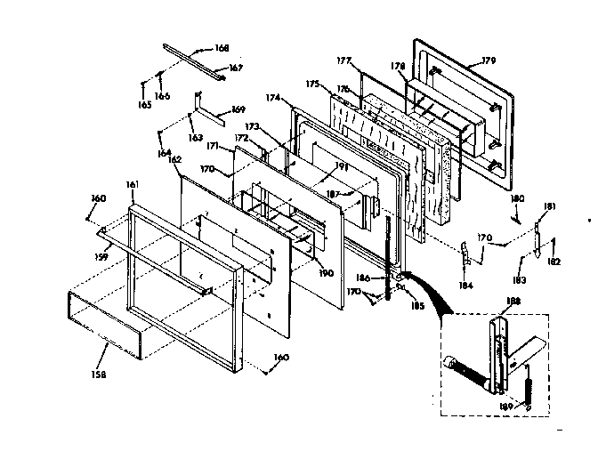 Kenmore 8504237711 oven porcelain door-model no. 850.4237711; .4237712 diagram