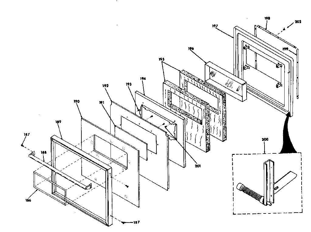 Kenmore 8504277560 lower oven door diagram