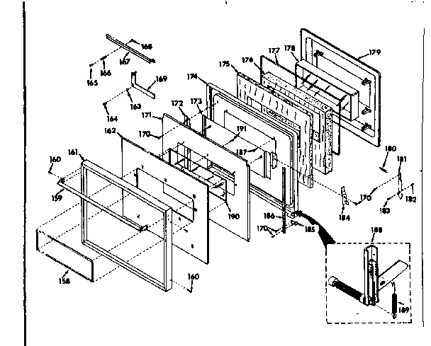 Kenmore 8504277591 upper oven porcelain door diagram