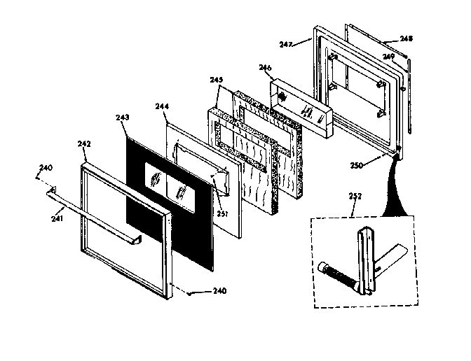 Kenmore 8504277591 lower black glass door diagram