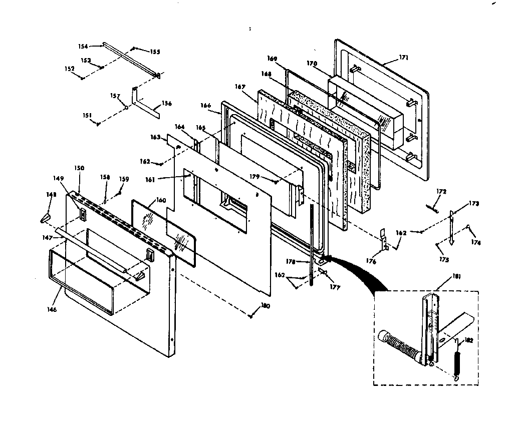 Kenmore 8504287340 upper porcelain door diagram