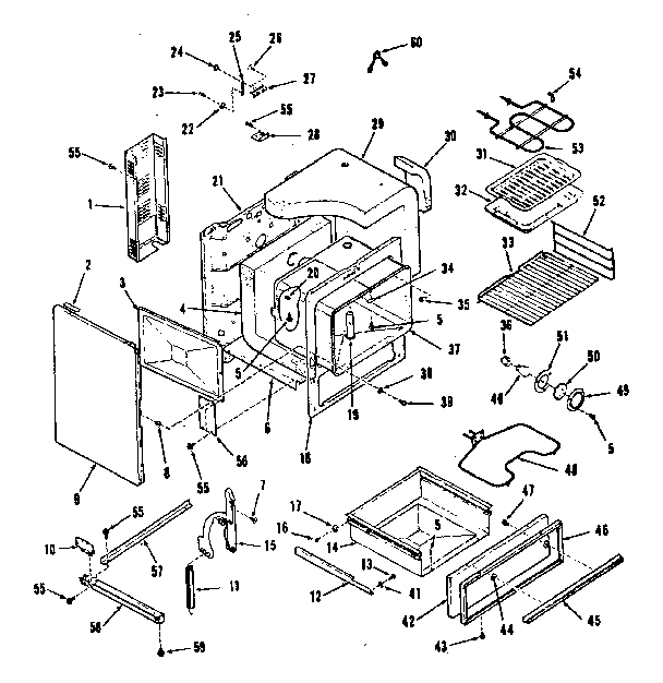 Kenmore 9119898312 lower body section diagram
