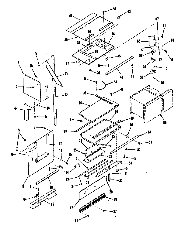 Kenmore 9119898312 upper oven pedestal section diagram