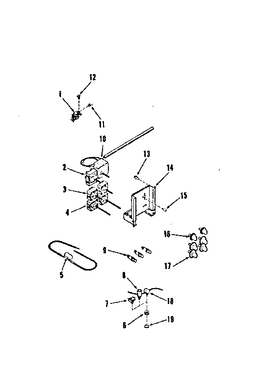 Kenmore 9119898312 lower oven control section diagram