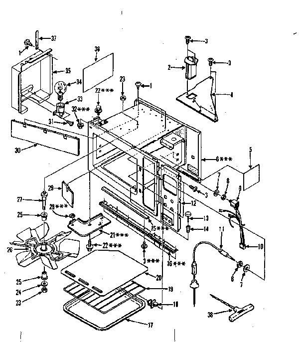 Kenmore 9119898312 cabinet parts diagram