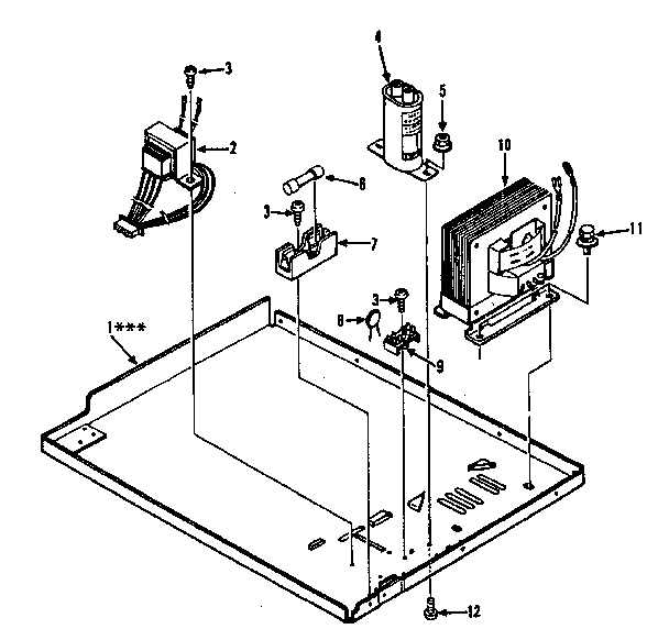 Kenmore 9119898312 microwave parts diagram