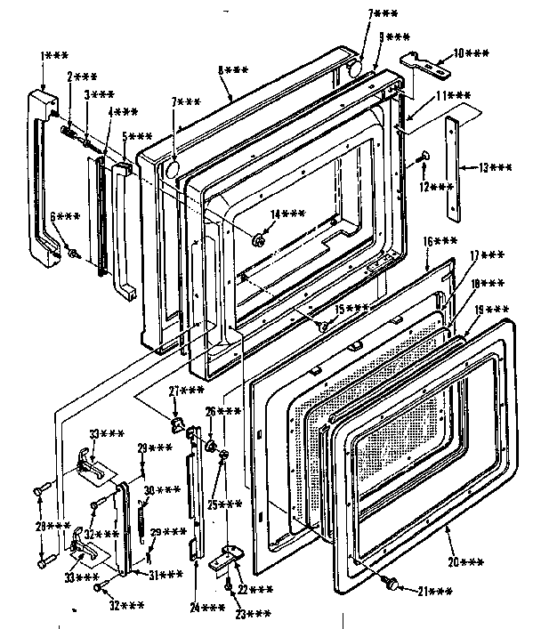 Kenmore 9119898312 door parts diagram