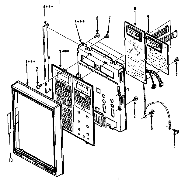 Kenmore 9119898312 control panel parts diagram