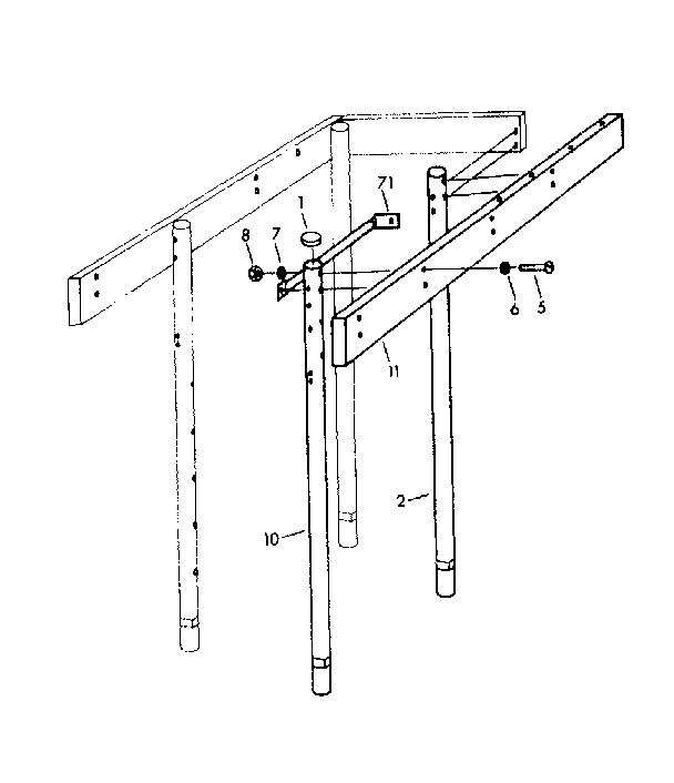Sears 70172377-83 top board assembly diagram