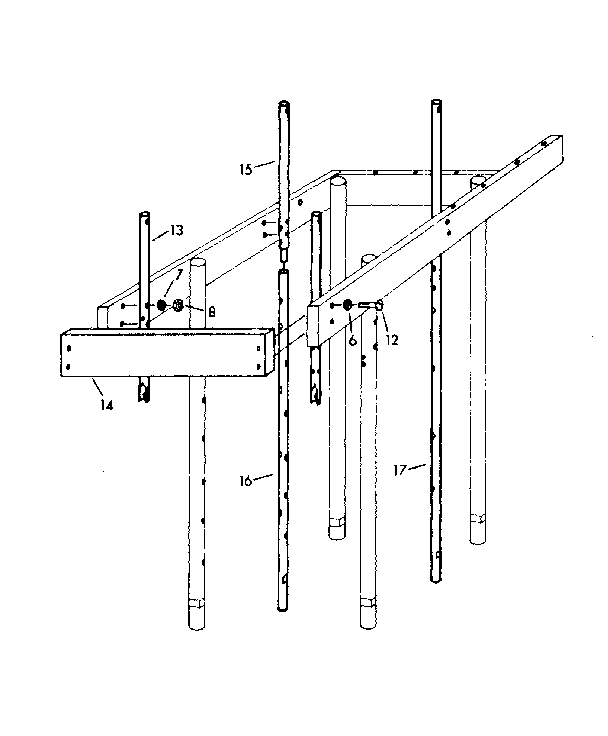 Sears 70172377-83 leg extension diagram