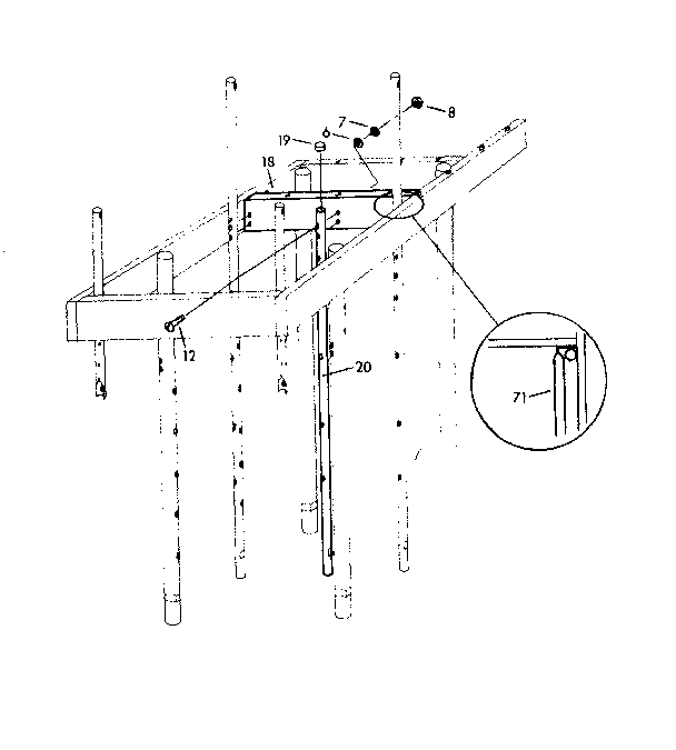 Sears 70172377-83 top board assembly diagram