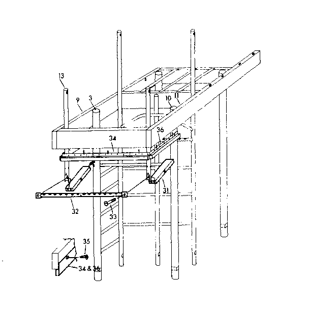 Sears 70172377-83 floor support assembly diagram