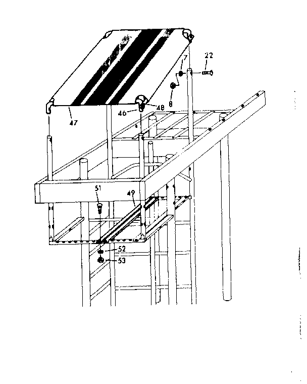 Sears 70172377-83 canopy assembly diagram