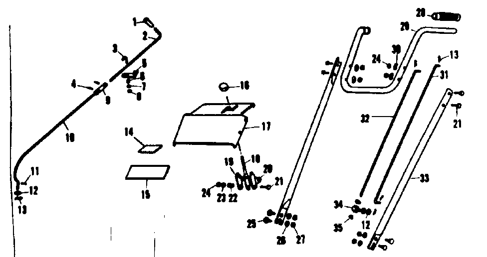 Craftsman 53682559 handle assembly diagram