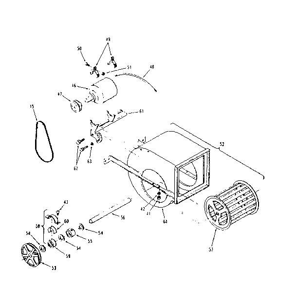 Kenmore 565617231 blower assembly diagram