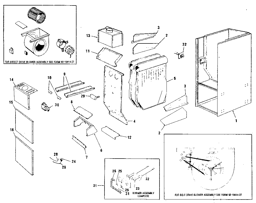Rheem RGAA functional replacement parts diagram
