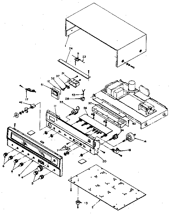 LXI 14392512700 cabinet and chassis front mounted assy. diagram