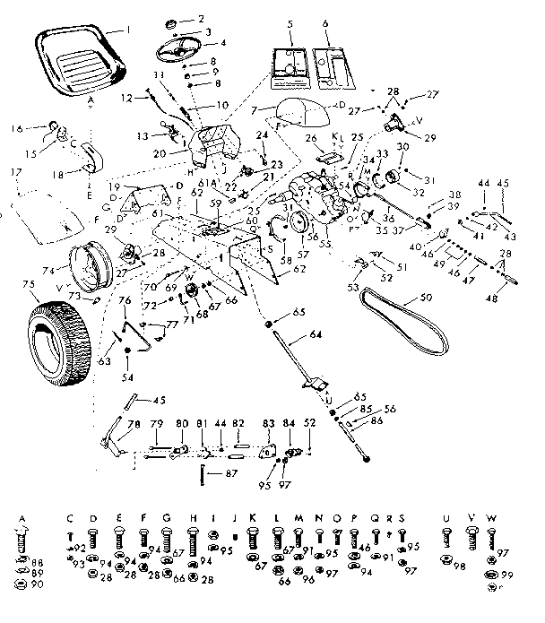 Craftsman 91725050 drive assembly diagram