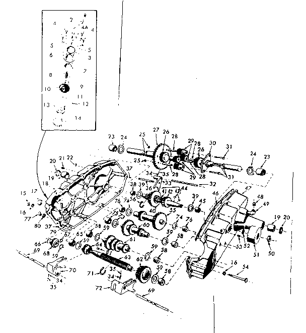 Craftsman 91725050 transaxle diagram