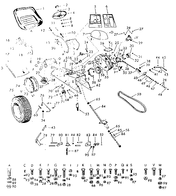Craftsman 91725051 drive assembly diagram