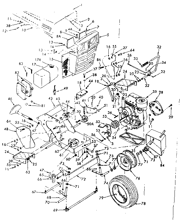 Craftsman 91725070 drive assembly diagram