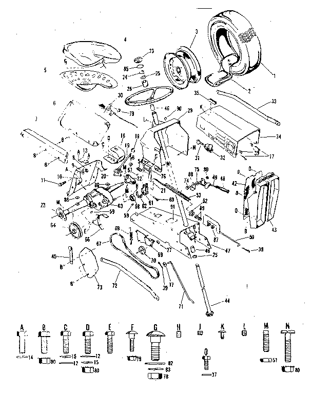 Craftsman 91725091 drive assembly diagram