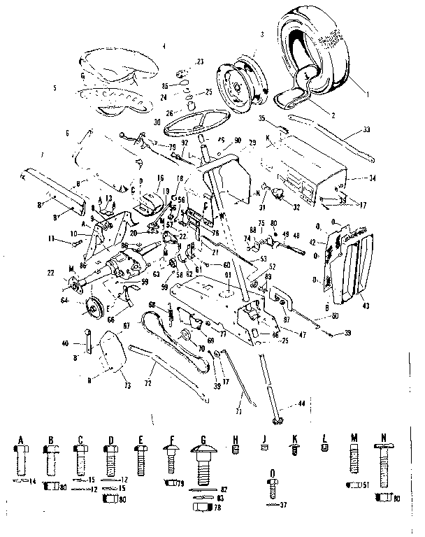 Craftsman 91725092 drive assembly diagram