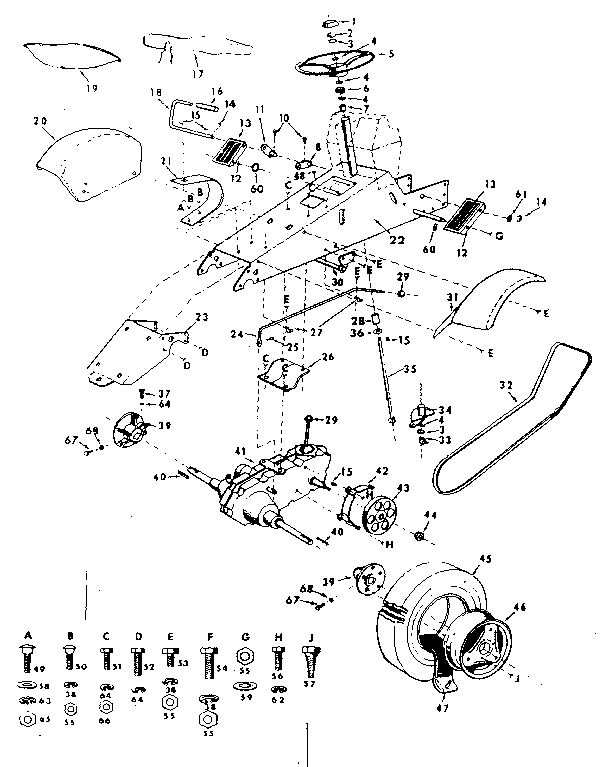 Craftsman 91725130 drive assembly diagram