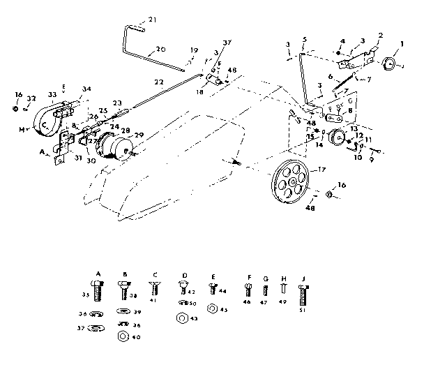 Craftsman 91725130 idler & braking assembly diagram
