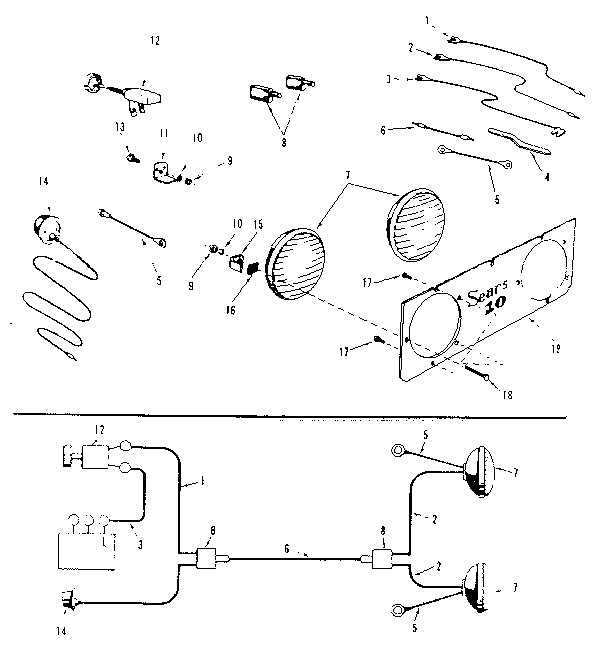 Craftsman 91725101 headlight assembly diagram