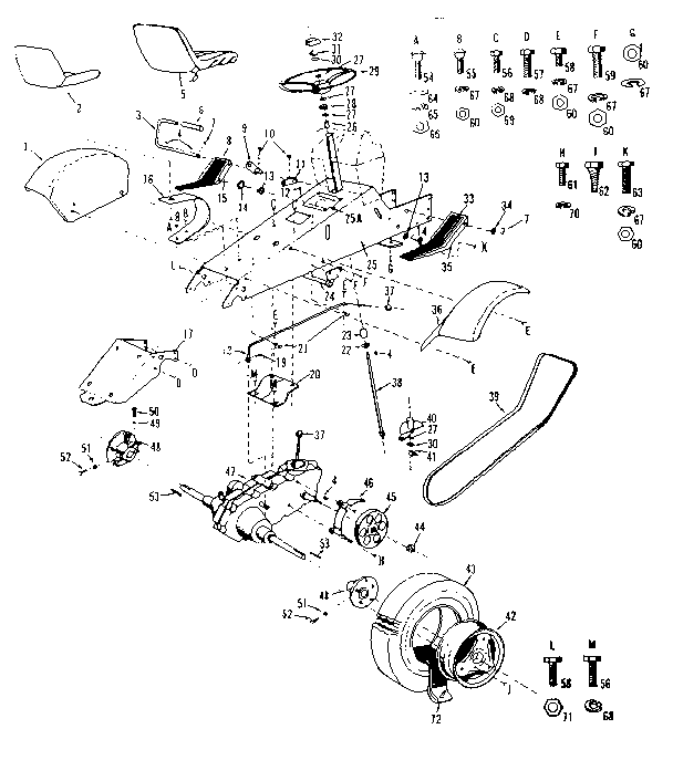 Craftsman 91725121 drive assembly diagram