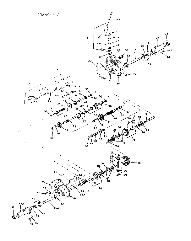 Craftsman 91725230 transaxle diagram