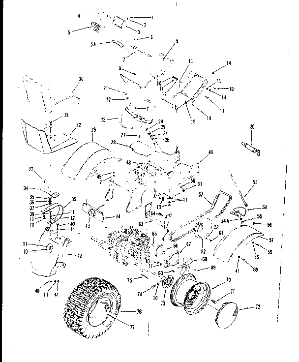 Craftsman 917253001 chassis assembly diagram