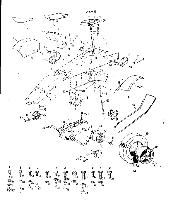 Craftsman 91725350 drive assembly diagram