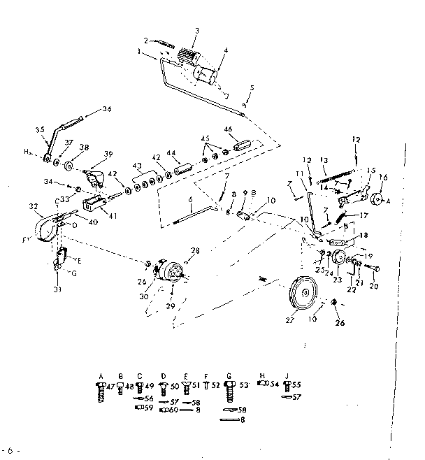 Craftsman 91725380 idler & braking assembly diagram