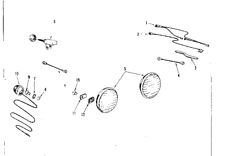 Craftsman 91725500 headlight assembly diagram