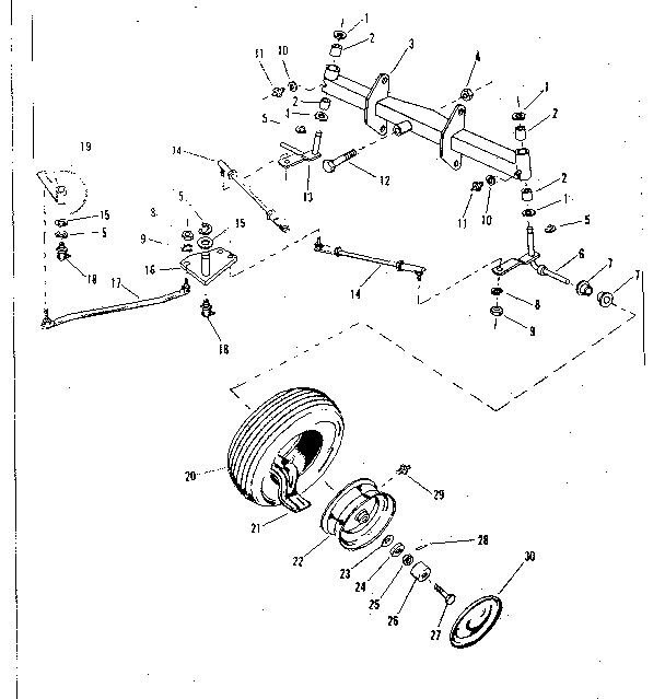 Craftsman 91725510 front axle assembly diagram