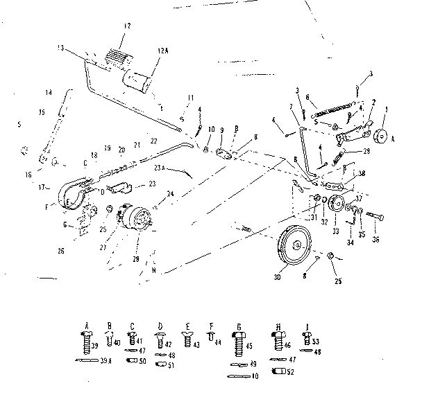 Craftsman 91725510 idler & braking assembly diagram